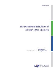 The Distributional Effects of Energy Taxes in Korea cover image